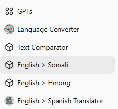 GPT Menu